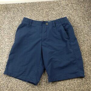 Under Armour Shorts 10.5" UA Match Play Stretch Navy Blue Mens Size 32